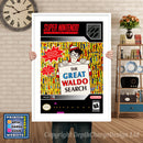 Great Waldo Search Super Nintendo GAME INSPIRED THEME Retro Gaming Poster A4 A3 A2 Or A1