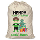 PERSONALISED Cartoon Inspired Super Hero Green Light HENRY - XL Children's Christmas Santa Sack CUSTOMISE Present