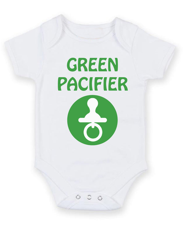 Green Pacifier Personalised Baby Boy Girl Unisex Short Sleeve Bodysuit