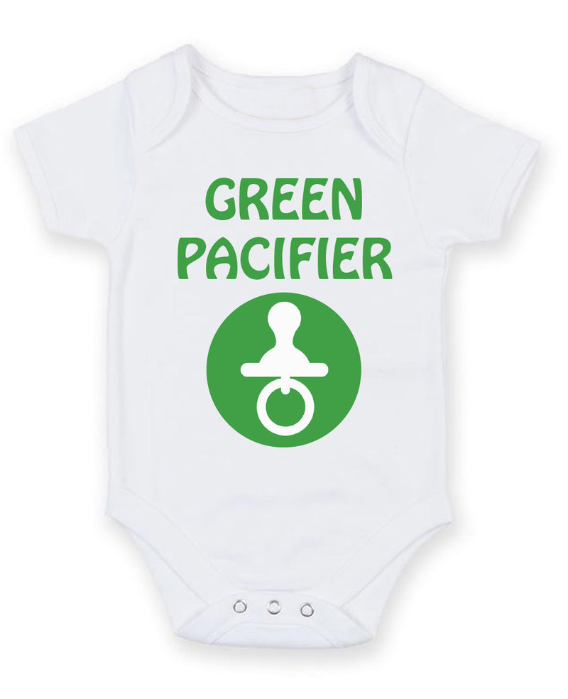 Green Pacifier Personalised Baby Boy Girl Unisex Short Sleeve Bodysuit