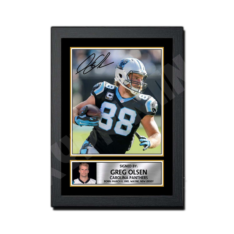 Greg Olsen 1 Limited Edition Football Signed Print - American Footballer
