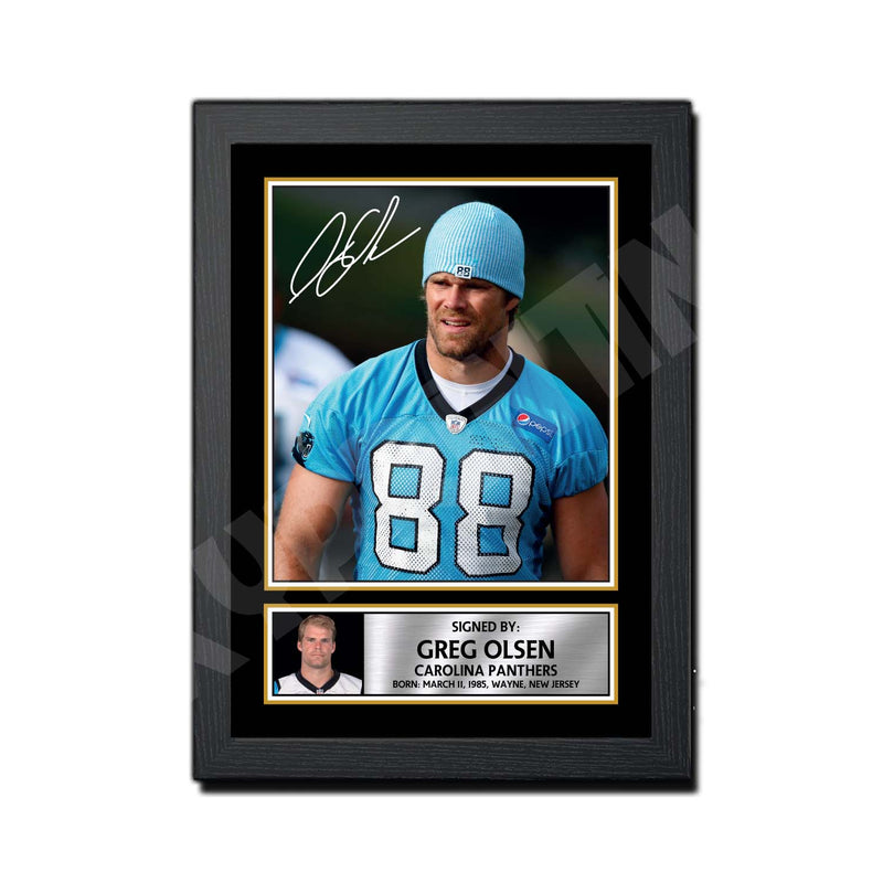 Greg Olsen 2 Limited Edition Football Signed Print - American Footballer