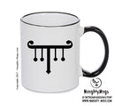 Grille Black Handle Alchemy Mug GOTHIC GOTH HORROR STARS HORROSCOPE BLACK MAGIC MUG