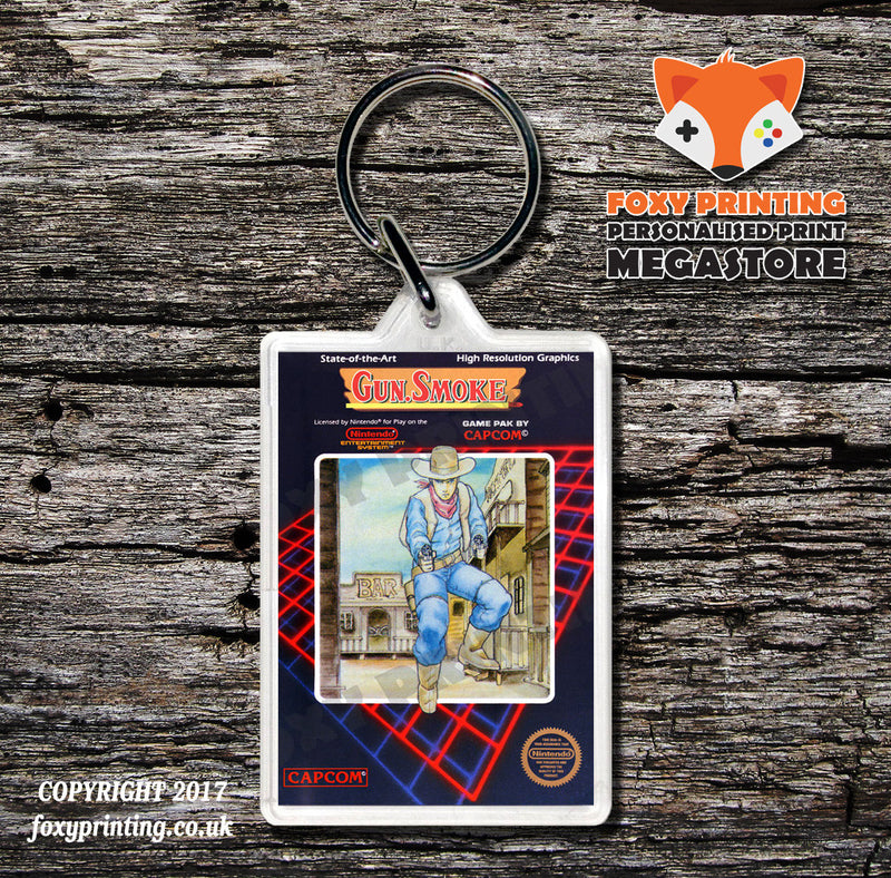 Gumshoe Retro NES Game Cover Art Gaming Keyring