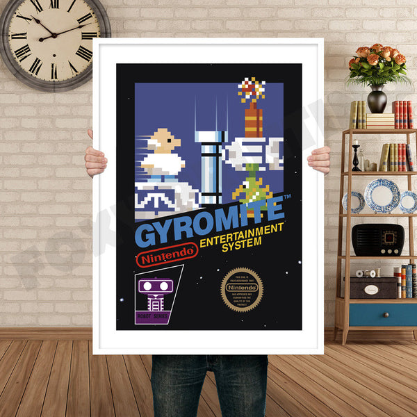 Gyro Mite Retro Game Inspired Theme Nintendo NES Gaming
