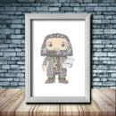 Personalised Hagrid Word Art Poster Print - Inspired By Pop Figures
