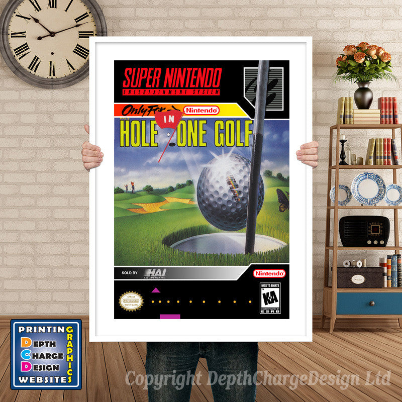 HAL's Hole In One Golf Super Nintendo GAME INSPIRED THEME Retro Gaming Poster A4 A3 A2 Or A1