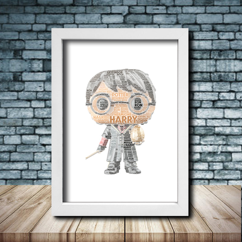 Personalised Harry Potter Word Art Poster Print - Inspired By Pop Figures