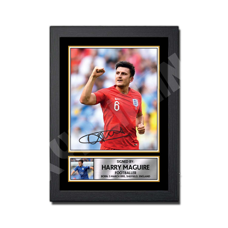 HARRY MAGUIRE 2 Limited Edition Football Player Signed Print - Football