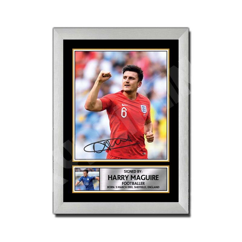 HARRY MAGUIRE 2 Limited Edition Football Player Signed Print - Football