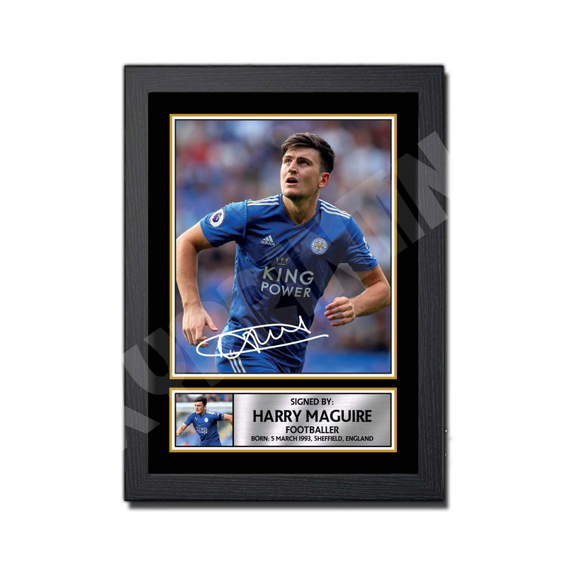 HARRY MAGUIRE (1) Limited Edition Football Player Signed Print - Football