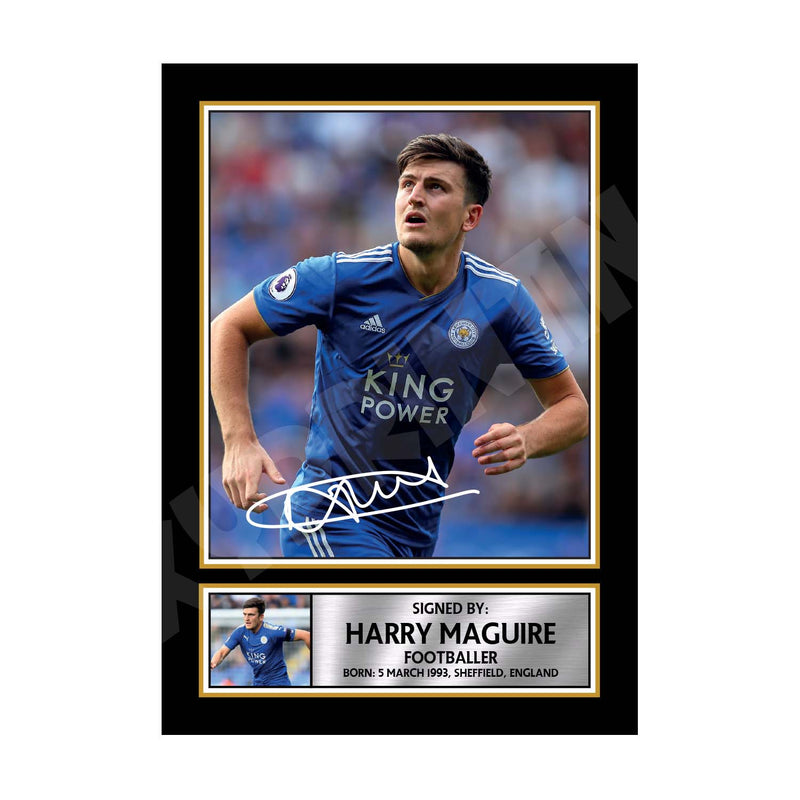 HARRY MAGUIRE (1) Limited Edition Football Player Signed Print - Football