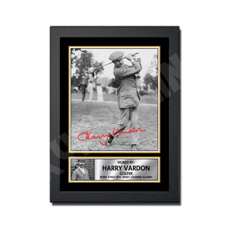 HARRY VARDON Limited Edition Golfer Signed Print - Golf