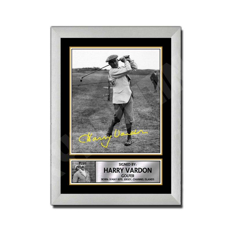 HARRY VARDON 2 Limited Edition Golfer Signed Print - Golf