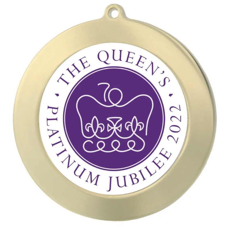 HEAVYWEIGHT QUEEN'S PLATINUM JUBILEE GOLD MEDAL 70MM