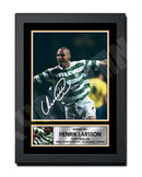 HENRIK LARSSON Limited Edition Football Player Signed Print - Football