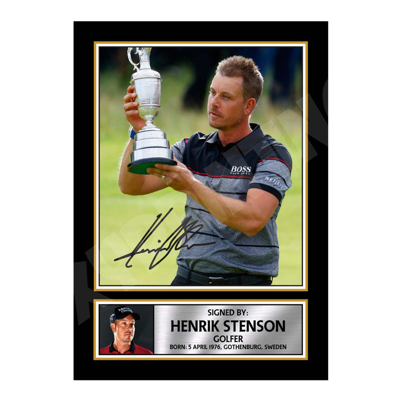 HENRIK STENSON 2 Limited Edition Golfer Signed Print - Golf