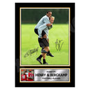 HENRY + BERGKAMP Limited Edition Football Player Signed Print - Football