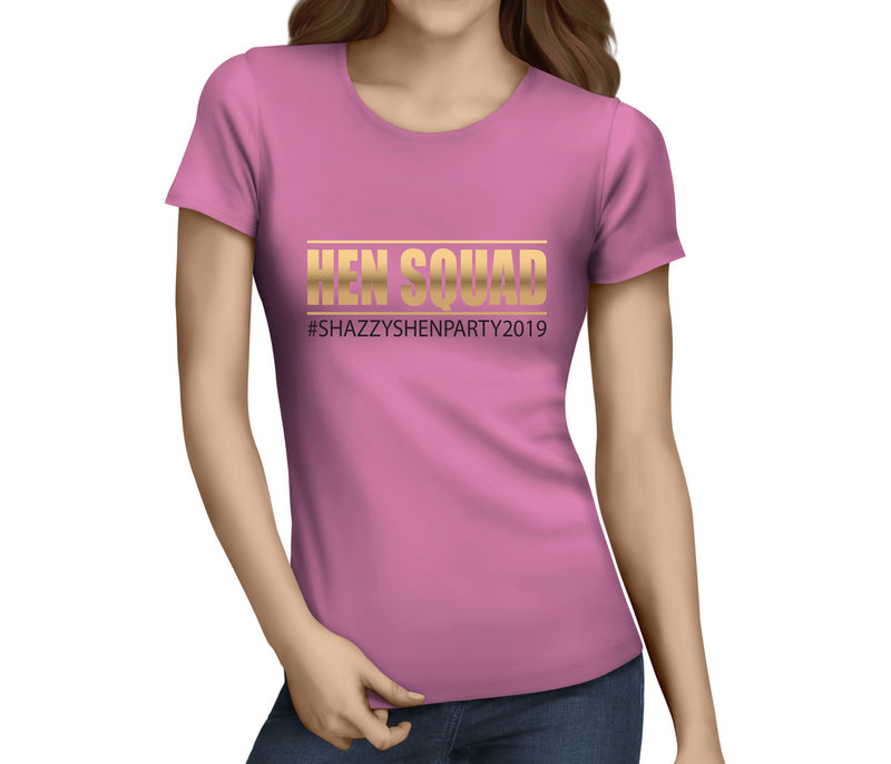 Hen Squad Colour Custom Hen T-Shirt - Any Name - Party Tee