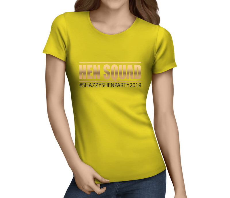 Hen Squad Colour Custom Hen T-Shirt - Any Name - Party Tee