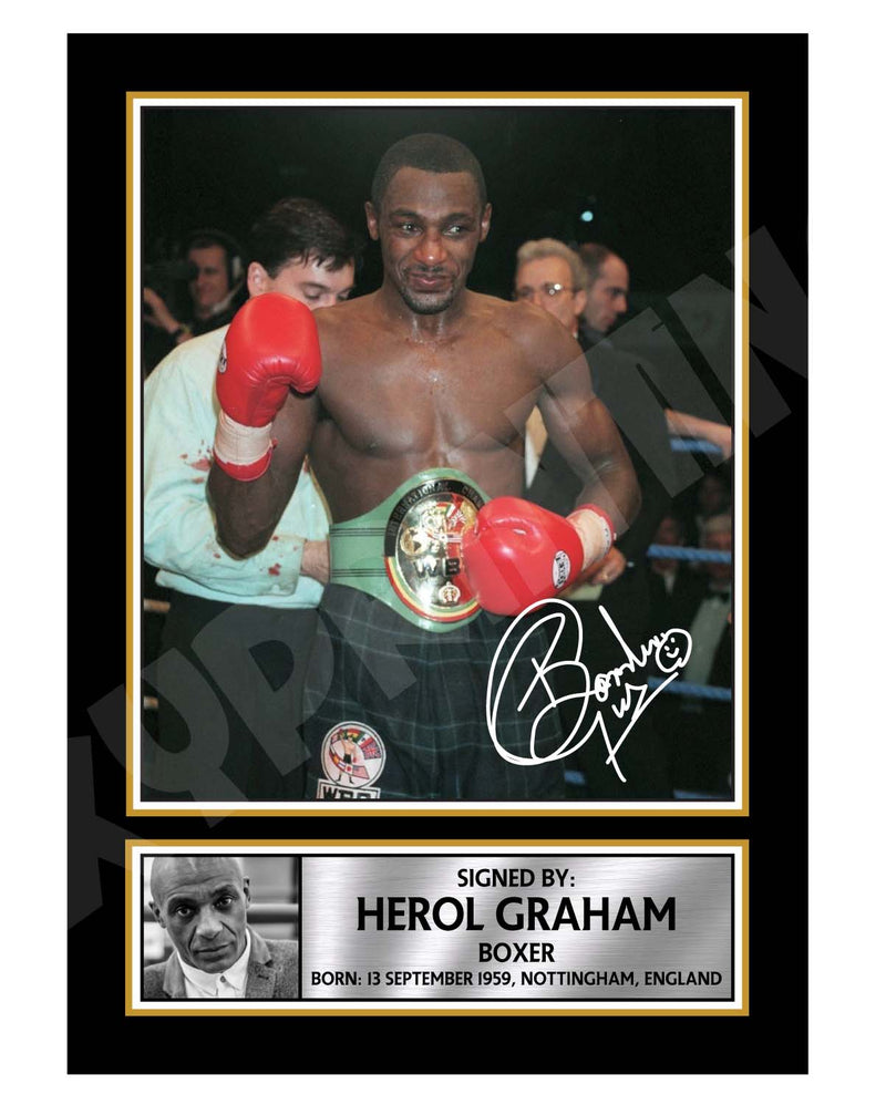 HEROL BOMBER Limited Edition Boxer Signed Print - Boxing