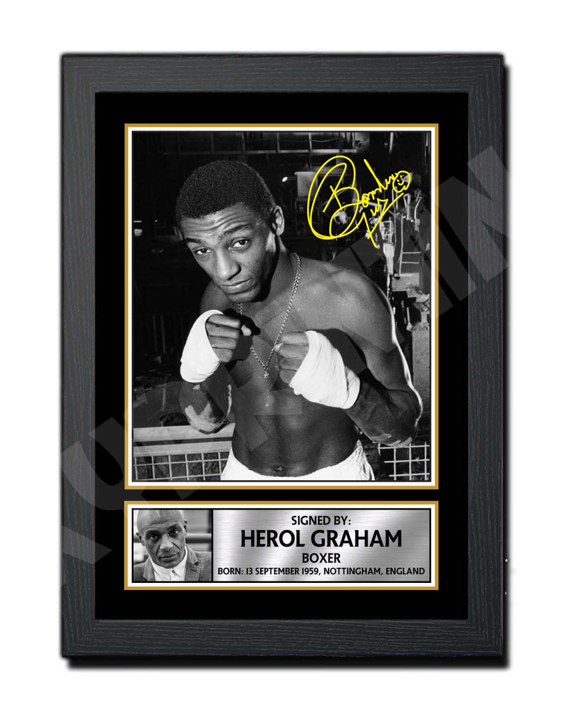HEROL BOMBER 2 Limited Edition Boxer Signed Print - Boxing