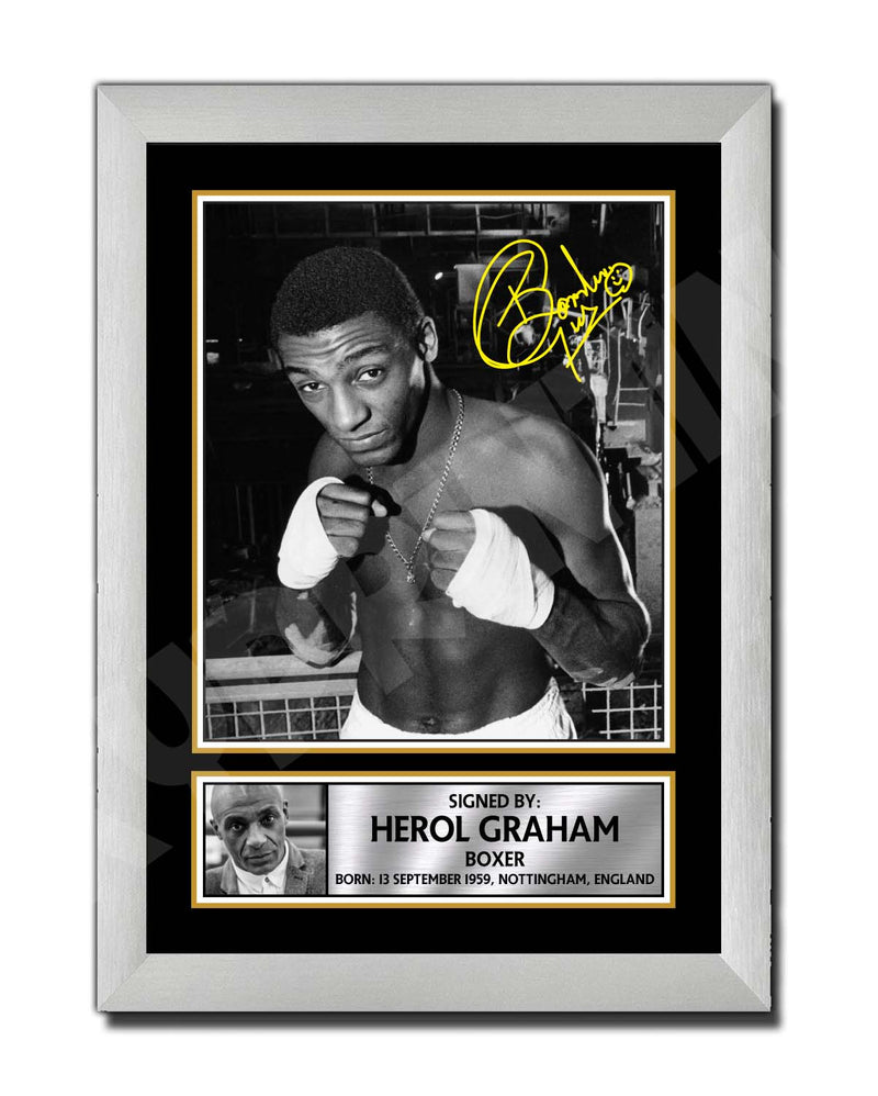 HEROL BOMBER 2 Limited Edition Boxer Signed Print - Boxing