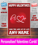 PERSONALISED HIS OR HERS Boyfriend Girlfriend Hubby Wife Lover Style KE104 Valentines Day Card