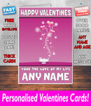 PERSONALISED HIS OR HERS Boyfriend Girlfriend Hubby Wife Lover Style KE107 Valentines Day Card