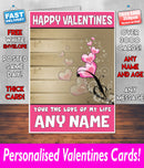 PERSONALISED HIS OR HERS Boyfriend Girlfriend Hubby Wife Lover Style KE10 Valentines Day Card