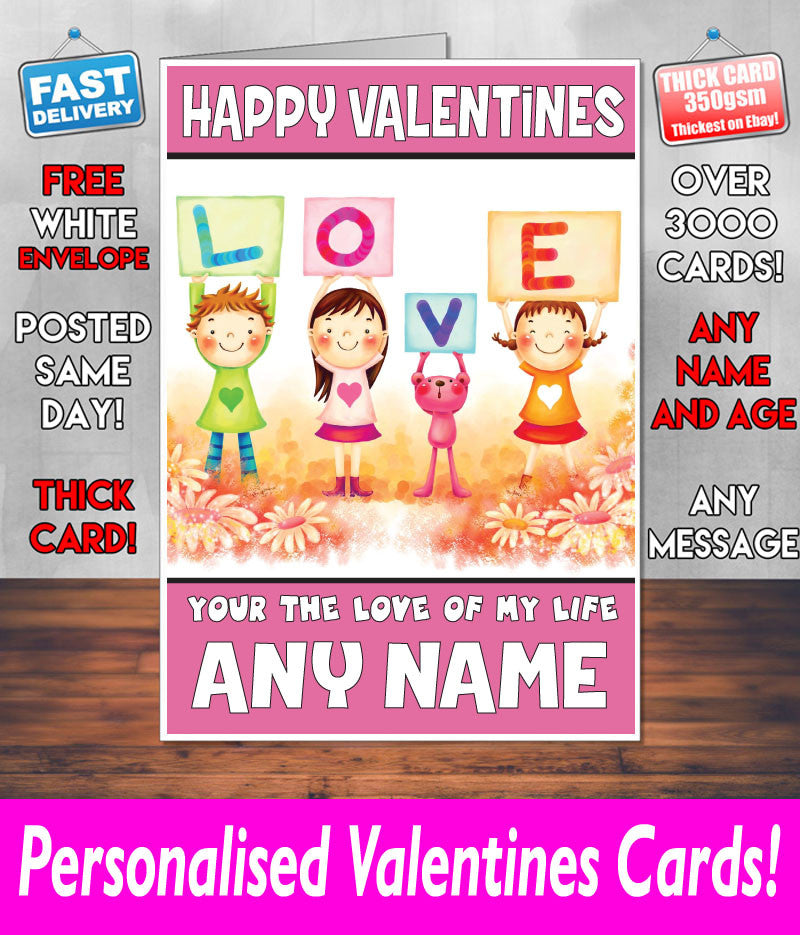 PERSONALISED HIS OR HERS Boyfriend Girlfriend Hubby Wife Lover Style KE117 Valentines Day Card
