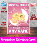 PERSONALISED HIS OR HERS Boyfriend Girlfriend Hubby Wife Lover Style KE120 Valentines Day Card