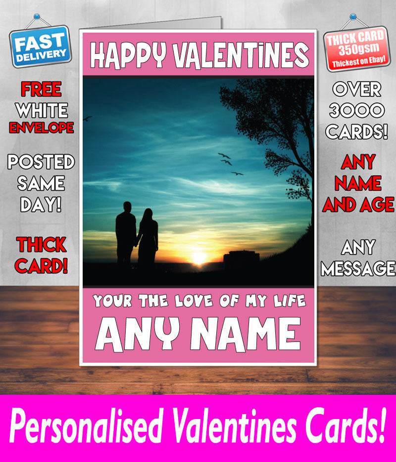 PERSONALISED HIS OR HERS Boyfriend Girlfriend Hubby Wife Lover Style KE124 Valentines Day Card