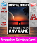 PERSONALISED HIS OR HERS Boyfriend Girlfriend Hubby Wife Lover Style KE130 Valentines Day Card