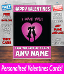 PERSONALISED HIS OR HERS Boyfriend Girlfriend Hubby Wife Lover Style KE131 Valentines Day Card