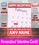 PERSONALISED HIS OR HERS Boyfriend Girlfriend Hubby Wife Lover Style KE14 Valentines Day Card