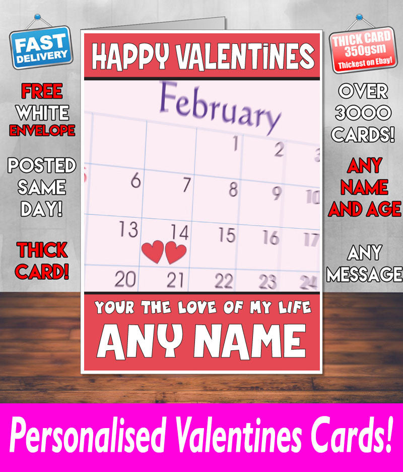 PERSONALISED HIS OR HERS Boyfriend Girlfriend Hubby Wife Lover Style KE14 Valentines Day Card