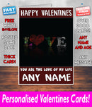PERSONALISED HIS OR HERS Boyfriend Girlfriend Hubby Wife Lover Style KE153 Valentines Day Card