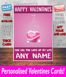 PERSONALISED HIS OR HERS Boyfriend Girlfriend Hubby Wife Lover Style KE158 Valentines Day Card
