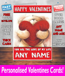 PERSONALISED HIS OR HERS Boyfriend Girlfriend Hubby Wife Lover Style KE161 Valentines Day Card