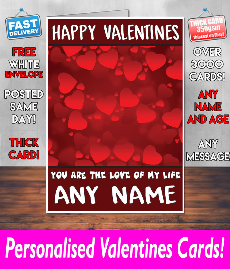 PERSONALISED HIS OR HERS Boyfriend Girlfriend Hubby Wife Lover Style KE164 Valentines Day Card