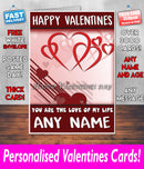 PERSONALISED HIS OR HERS Boyfriend Girlfriend Hubby Wife Lover Style KE165 Valentines Day Card