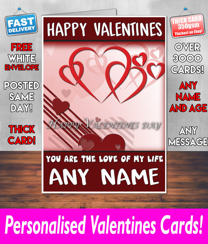 PERSONALISED HIS OR HERS Boyfriend Girlfriend Hubby Wife Lover Style KE165 Valentines Day Card