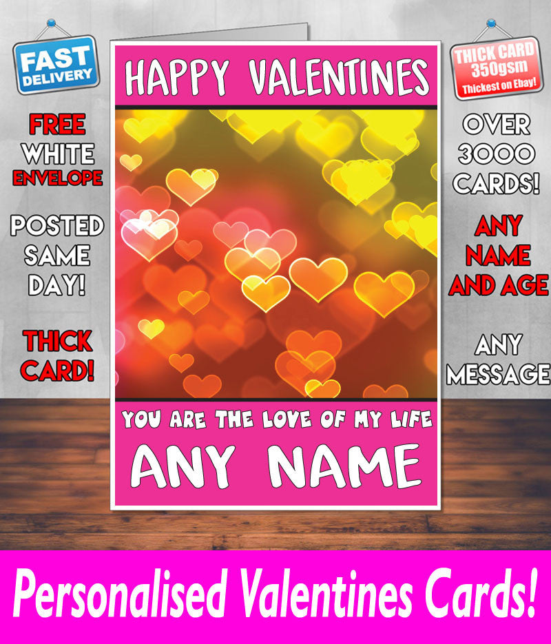 PERSONALISED HIS OR HERS Boyfriend Girlfriend Hubby Wife Lover Style KE166 Valentines Day Card