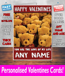 PERSONALISED HIS OR HERS Boyfriend Girlfriend Hubby Wife Lover Style KE167 Valentines Day Card