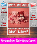 PERSONALISED HIS OR HERS Boyfriend Girlfriend Hubby Wife Lover Style KE171 Valentines Day Card