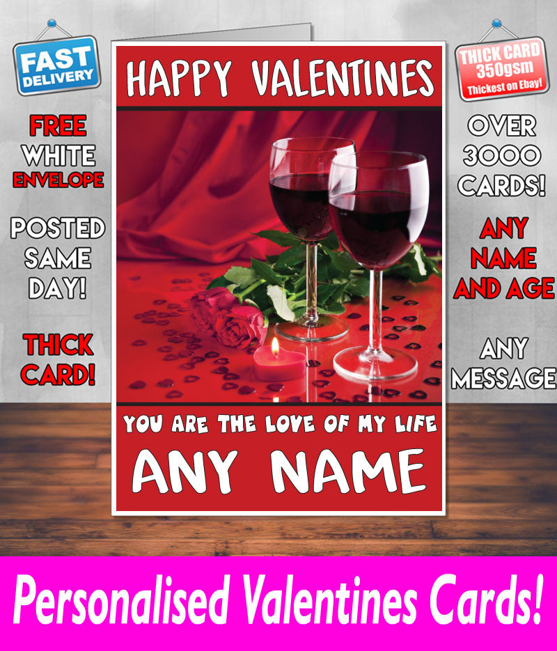 PERSONALISED HIS OR HERS Boyfriend Girlfriend Hubby Wife Lover Style KE173 Valentines Day Card