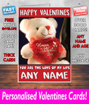 PERSONALISED HIS OR HERS Boyfriend Girlfriend Hubby Wife Lover Style KE176 Valentines Day Card