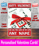 PERSONALISED HIS OR HERS Boyfriend Girlfriend Hubby Wife Lover Style KE180 Valentines Day Card