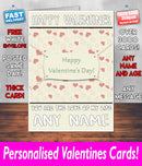 PERSONALISED HIS OR HERS Boyfriend Girlfriend Hubby Wife Lover Style KE185 Valentines Day Card